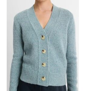 Vince Cashmere Blue Button-Up Cardigan Sweater size XXS